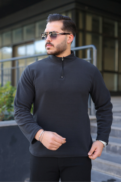 Berka Mock Neck Polar Sweatshirt – Cold-Proof, Non-Pilling, Comfortable Fit