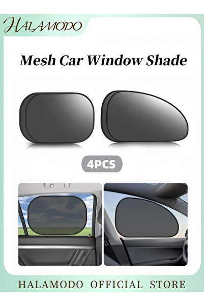 HALAMODO 4 قطع من ستائر شبكية لنافذة السيارة الجانبية للأطفال ومظلات شمسية لل...