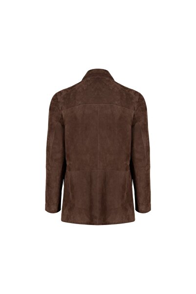 Desa Anoki Brown Men's Double-Sided Suede Leather Coat