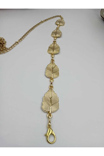 arlıva moda Leaf Pattern Chain Women's Trouser Belt, Dress Belt, Coat Belt