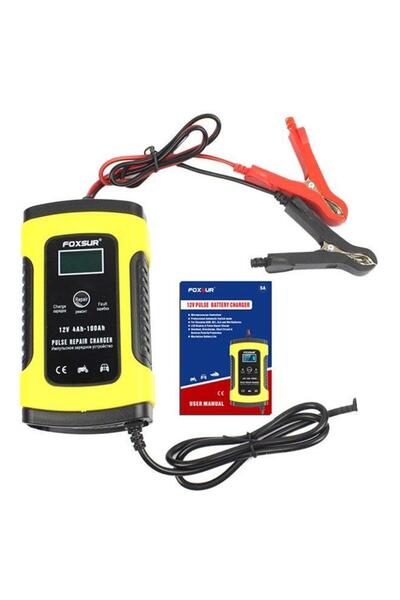 HALAMODO شاحن بطارية 12 فولت 5 أمبير LCD لإصلاح نبضات السيارات/الدراجات النار...