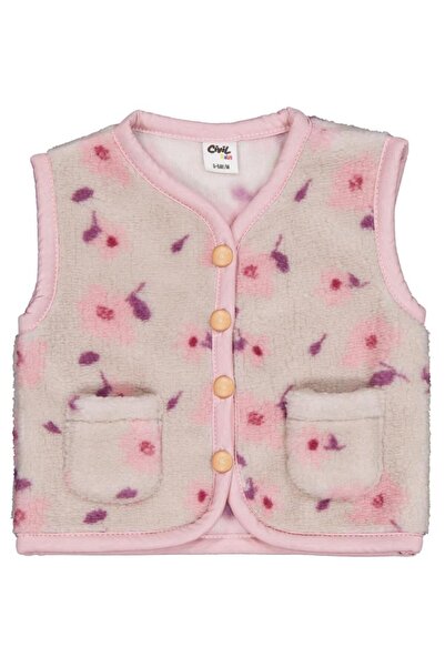 Civil Baby Flower Printed 6-18 Months Vest - Beige 12-18 Months