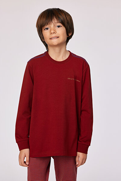 Woody 10-16 Yaş Erkek Pijama-Qtr - 495-bordo