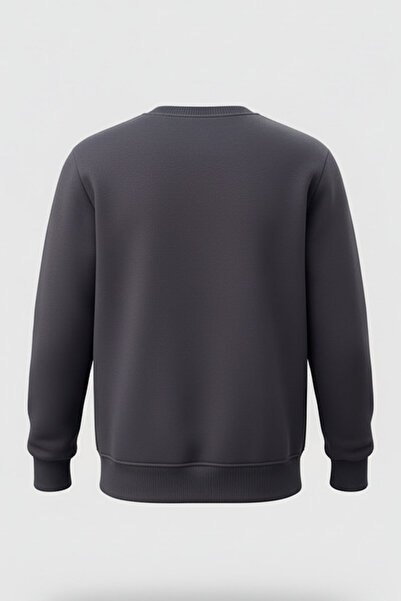 WİDİ Nature Hunting Deer and Hunter Theme Printed Wild Life Regular Fit 3Thread Sh Fleece-Lined 100% Cotton Sweatshirt