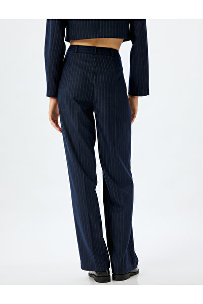 Koton 5wak40149pw 7s1 sötétkék csikorgó női szőtt nadrág