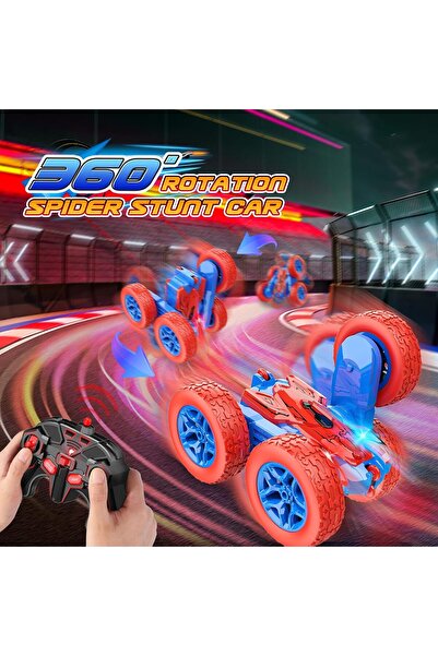 LA' PRECIOUS JovialToyz RC Stunt Car - 360° Flip 4WD Remote Control Toy for Kids Ages 3-8