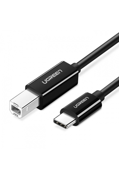 Ugreen US241 Printer Cable, USB-C - USB-B, 2m, Black