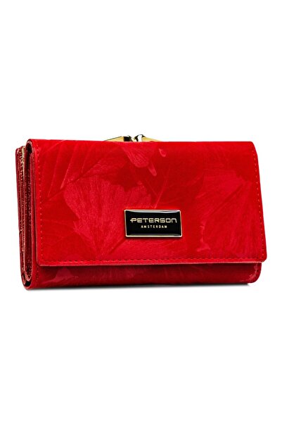 Peterson Horizontal wallet, red, for women