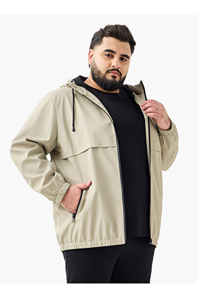 FAV جاكيت رجالي طويل بغطاء رأس وقصة عادية