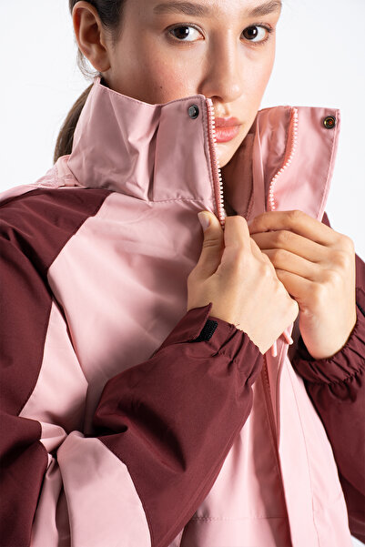 Ecrou Women's Double Color Fleece Lined K Hooded Coat A1818