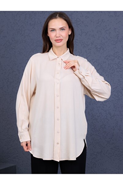 Elony Fashion Kadın Keten Gömlek