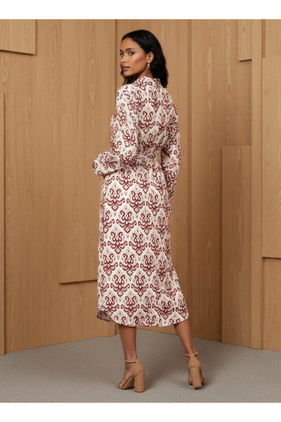 FAV Printed Cotton Workwear Dress with High-Low Hemline