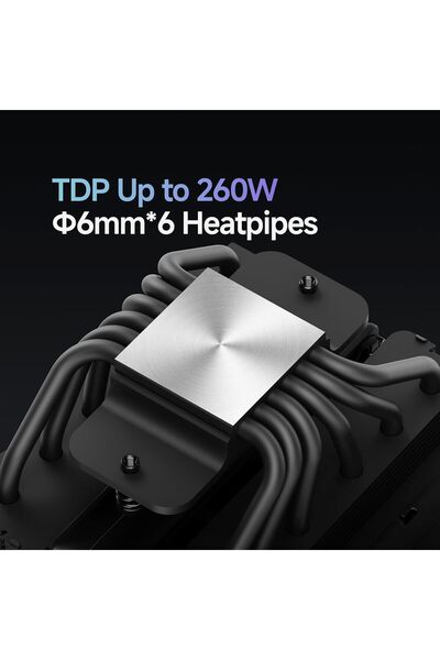 Generic Ocypus Iota A62 BK CPU Air Cooler with Digital Display, 6 Copper Heat Pipes, 120mm FDB Fan