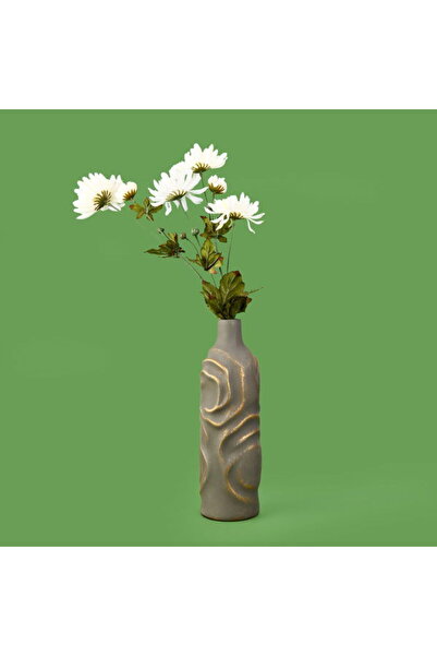 Evidea Deco Krizantem Dal Çiçek - Krem - 84 cm