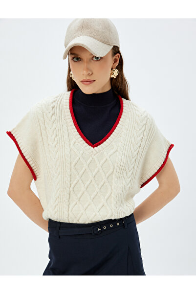Koton Жилет жіночий екрю 5WAK20066HT