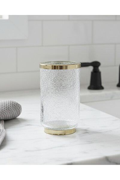 REDTAG Gold Clara Crackle Glass Tumbler