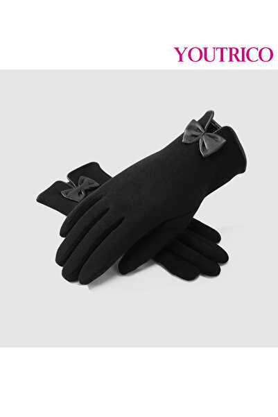 Youtrico Fashion Style Bow Designer Touch Screen Cycling Driving Winter Warm Gloves for Women