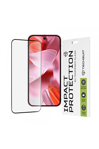 Google Techsuit Screen Protector for Pixel 9 / 9 Pro, Tempered Glass, Full Glue,