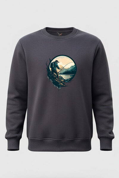 WİDİ Pescuit cu undiță și natură cu imprimeu Regular Fit 3 Thread Ş cu căptuș...