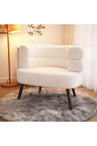 Mtanvxay كرسي أريكة كسول، كرسي ترفيهي للشرفة، كرسي بظهر من جلد الحمل، مناسب ل...