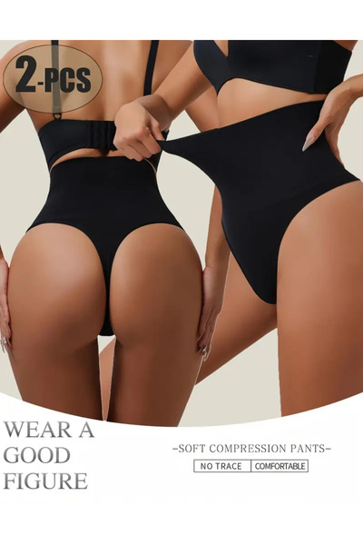 NADIA Shapewear Panties, Thong Model, Color Black, Size M