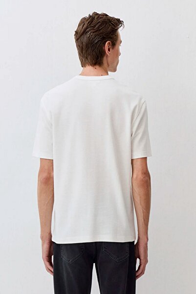 Mavi Men's Relaxed Fit Ecru T-Shirt with Pockets