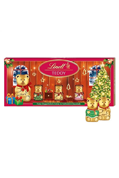 CADO مجموعة هدايا ليندت تيدي فريندز شوكولاتة بالحليب بحشوة حليب مزدوجة - 96 غرام