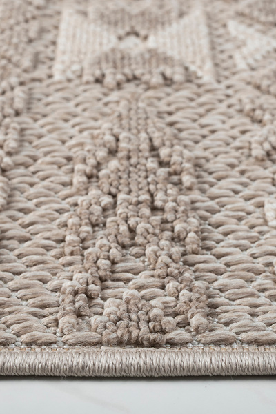 Santa Clara Kahve Krem Yumuşak Dokulu Halı Bukle Salon Koridor Dokuma Makine Halısı Antialerjik Tozumaz