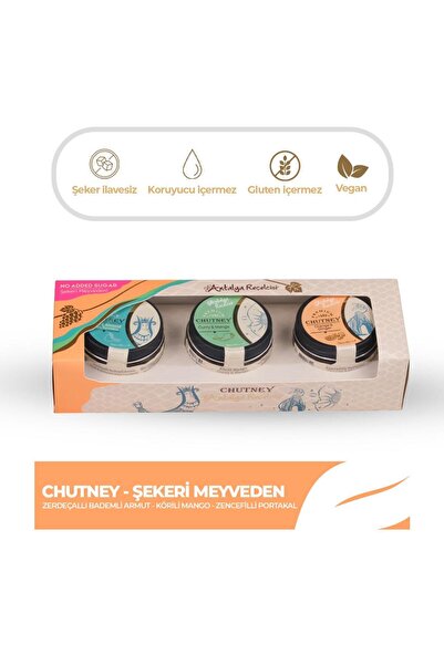 Antalya Reçelcisi Eşlikçi Chutney 3’lü Set – Şekeri Meyveden |