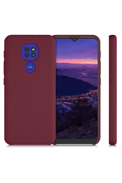 KWmobile Case for Motorola Moto G9 Play / Moto E7 Plus, Silicone, Red, 53403.209
