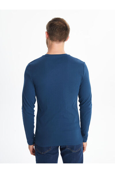 LC Waikiki Ανδρικό μπλουζάκι με μακρυμάνικο λαιμόκοψη με στάμπα