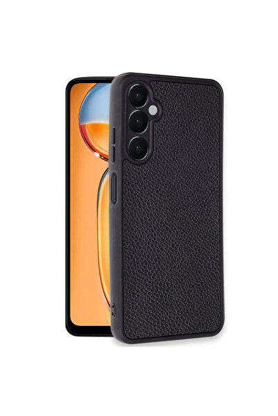 eco port غطاء حماية لهاتف سامسونج جالاكسي S24 Fe Aras جلد - أسود مع حماية للك...