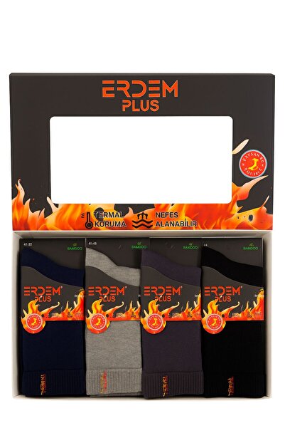 ErdemPlus ERKEK BAMBU THERMAL ÇORAP 12 ÇİFT