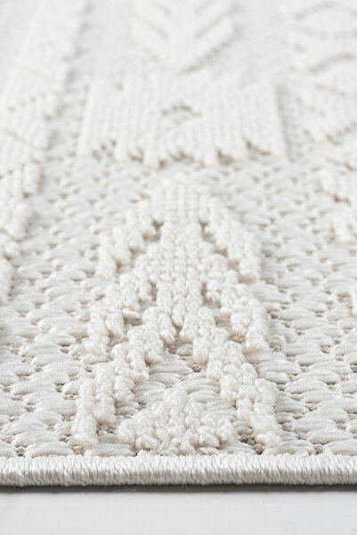 Santa Clara Krem Modern Yumuşak Dokulu Halı Bukle Salon Mutfak Koridor Dokuma Makine Halısı Antialerjik