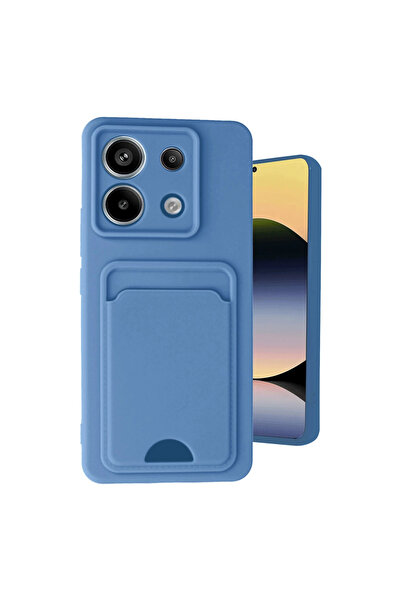 Marsilyan حافظة ريدمي نوت 13 برو 5 جي من السيليكون مع بطاقة كيلفن - أزرق