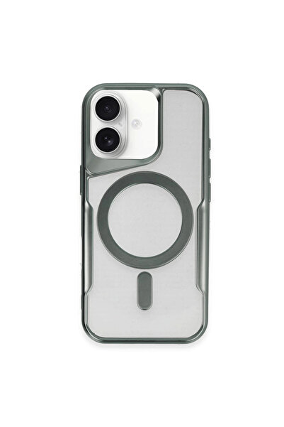 Marsilyan غطاء سيليكون ماج سيف لهاتف آيفون 16 - أخضر