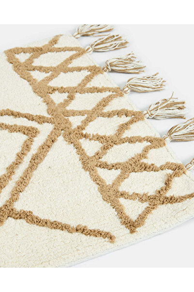 REDTAG Beige Diamond Tufted Bathmat