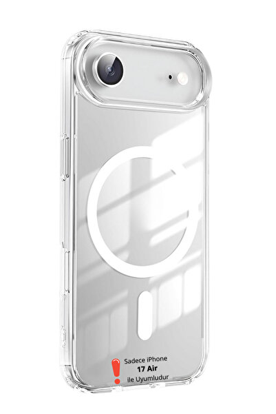 Evax iPhone 17 Air Uyumlu Magsafe Özellikli Köşe Korumalı Arkası Sert TPU Ken...