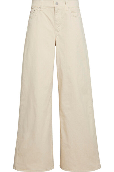 Calvin Klein SUPER WIDE 5 PKT PANT Beyaz Kadın Pantolon