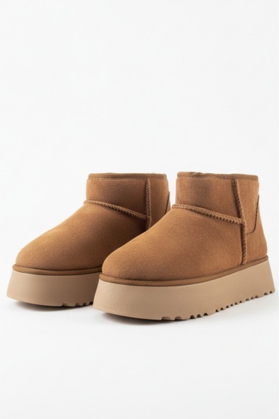 Bayramoğlu Kalın Tabanlı İçi Tüylü Mini Kadın Bot