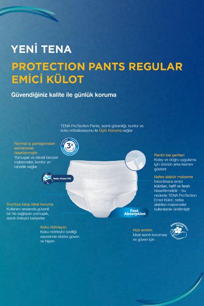TENA Protection Pants Regular Absorbent Panties 6 Drops XL 1 Pack of 30 (30 Pieces)