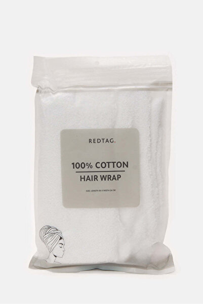 REDTAG White Cotton Hair Wrap