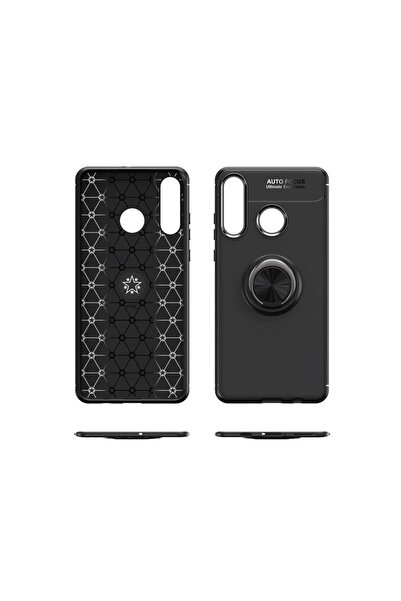 ECOPORT Huawei Y6P Case Range Silicone with Ring - Black-Red