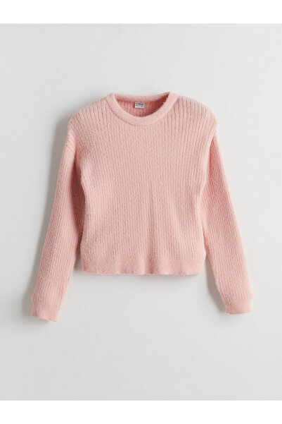 LC Waikiki Lcw Kids Pink Crew Neck Girls Knitwear Sweater