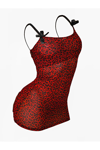 JInsh Hot Lady Party Club Bar Perspective Nightgown Women Sexy Leopard Print Sleepwear Underwear