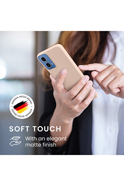 KWmobile Case for Motorola Moto G34, Cream, Silicone, KWM000022QU004C