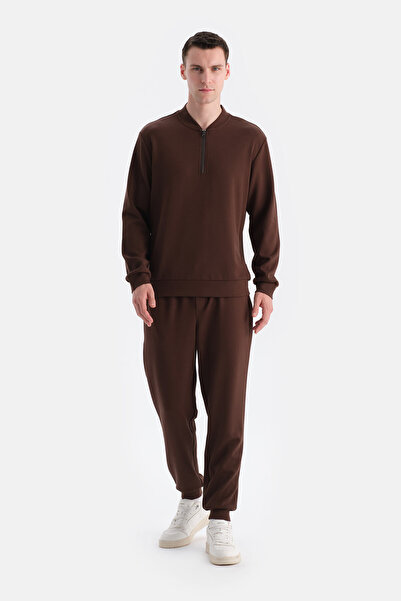 Dagi Dark Brown Jogger Leg Scuba Pants