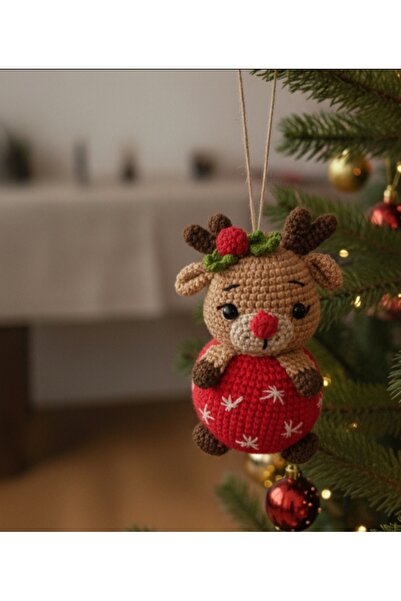 yarem aksesuar Yılbaşı Ağaç Süsü Şeklinde Amigurumi Oyuncaklar