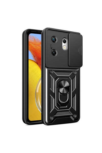 eco port Infinix Zero 30 4g Case Pars Silicone with Lens Ring - Black