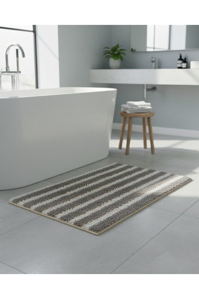 REDTAG Grey Pom-Pom Textured Bathmat